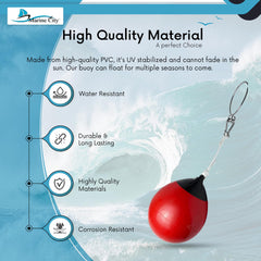 Marker/mooring/fender buoy for boating at 12 inches