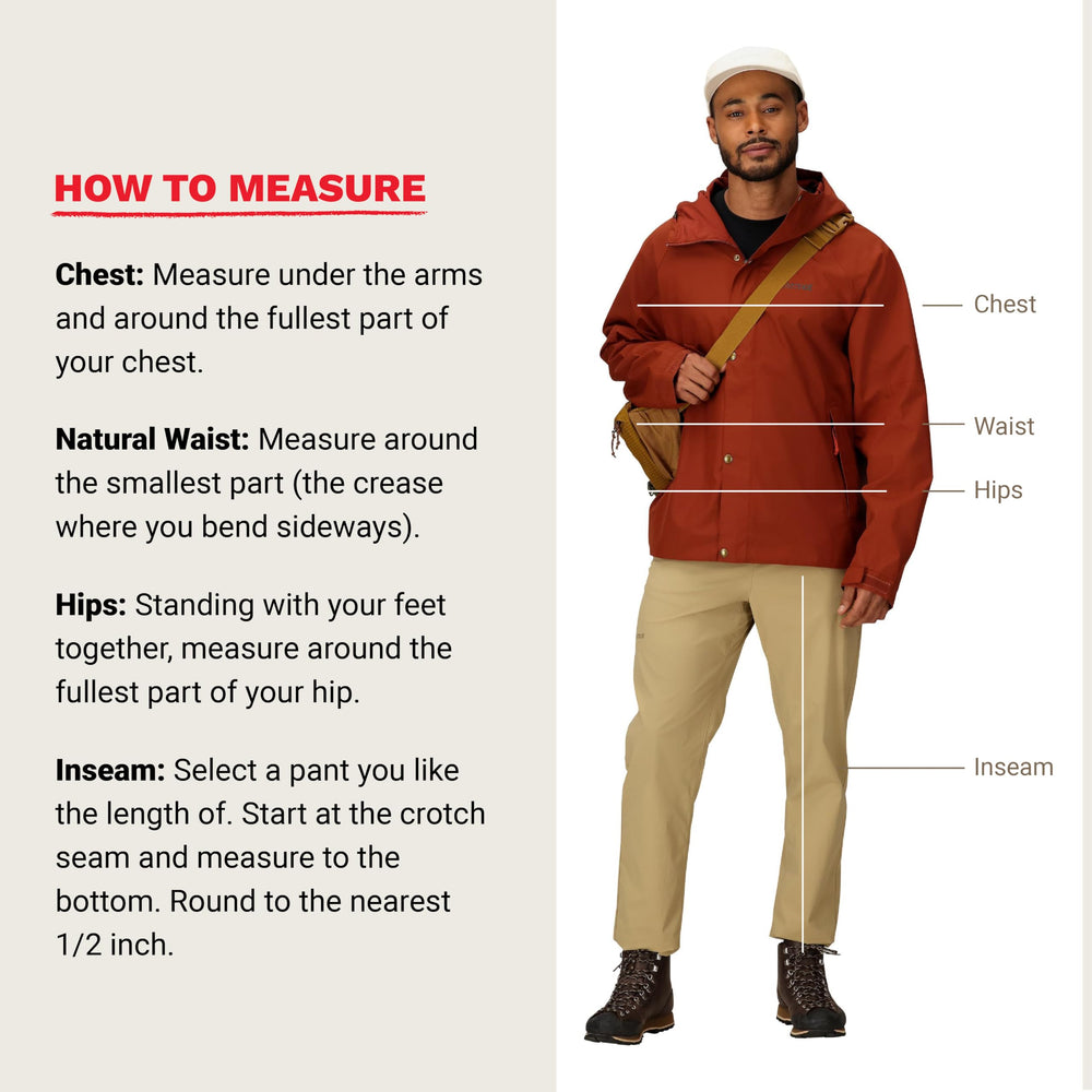 MARMOT Cascade fabric with DWR finish highlights water-shedding protection.