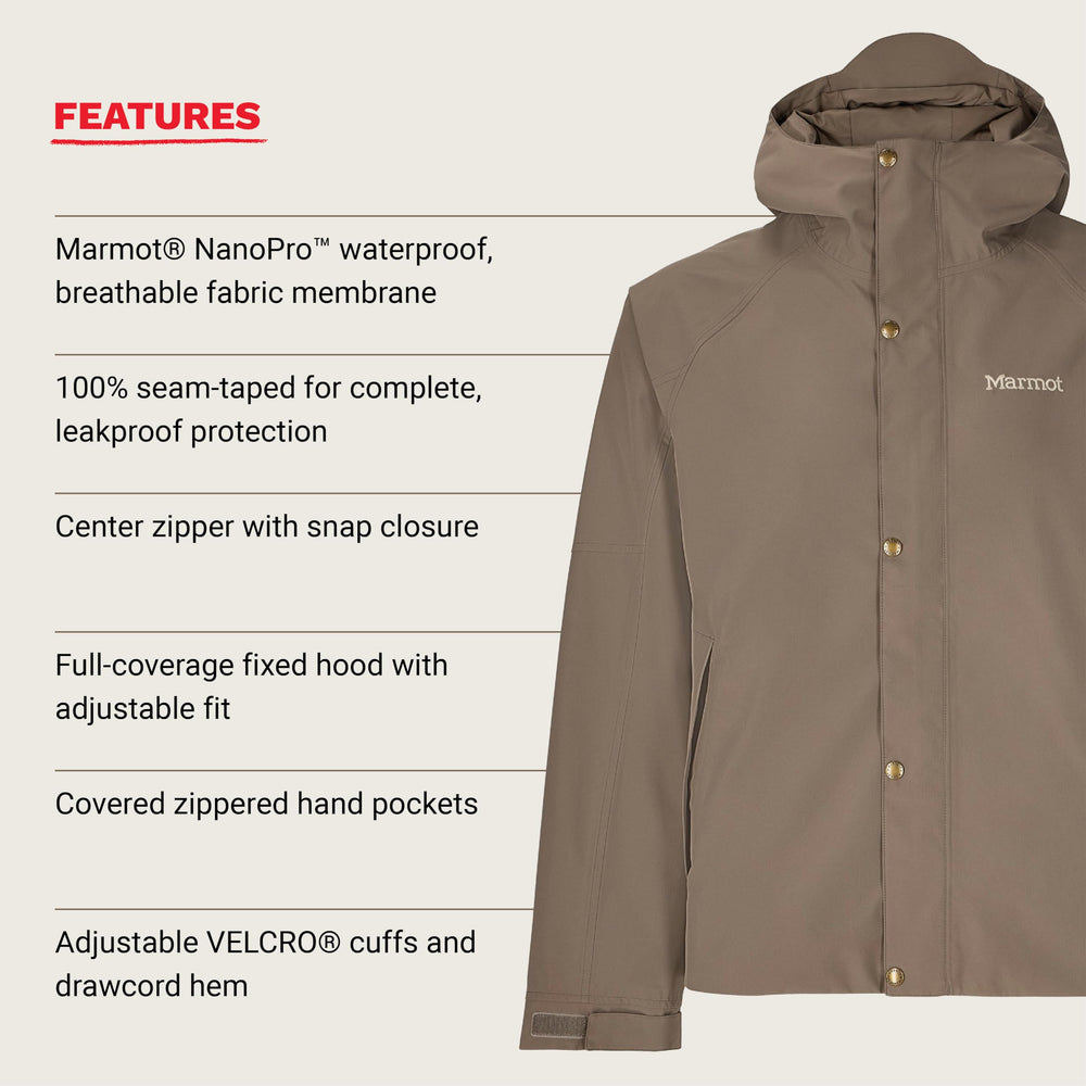 Marmot Cascade zippered-hand-pockets keep essentials secure during trails