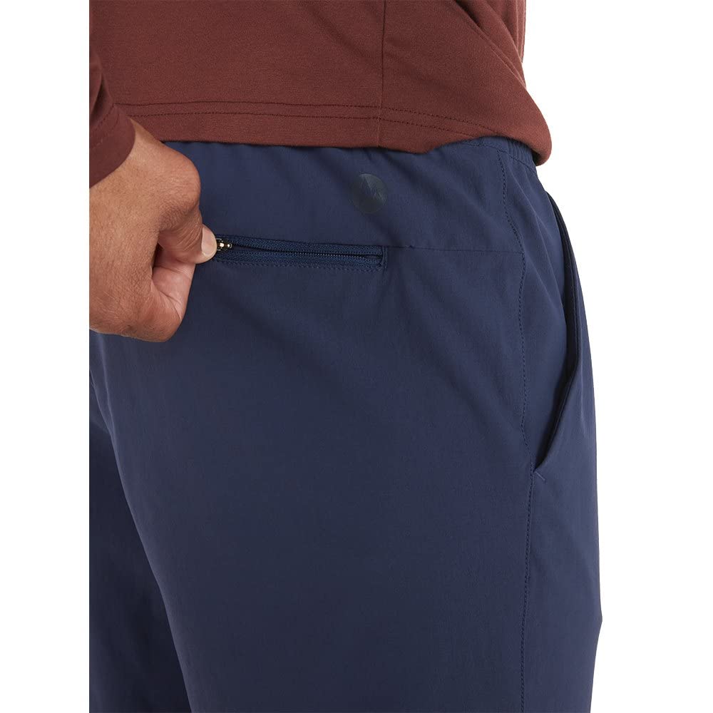 Marmot Elche Joggers Arctic Navy back pocket detail supports secure belongings