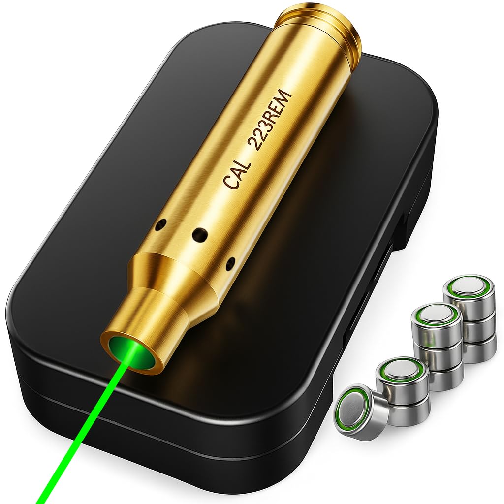Marmot Green Laser Bore Sight focused on 223/5.56 for quick zeroing.