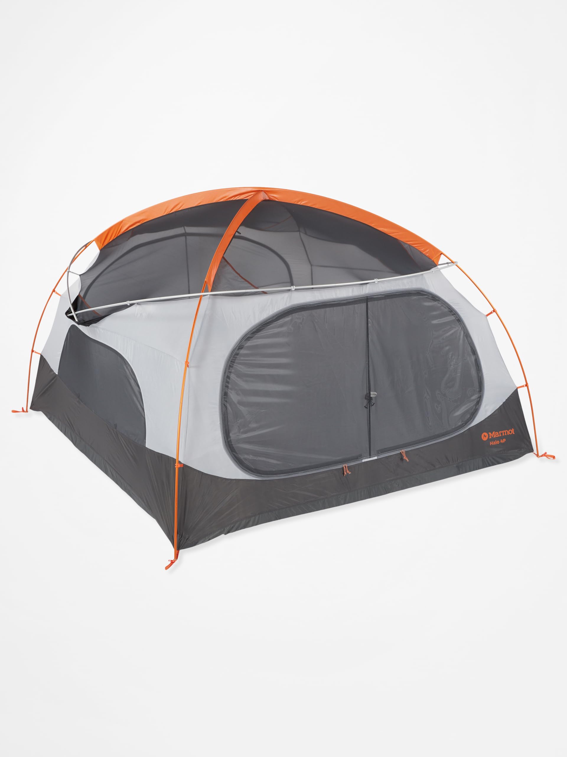 MARMOT Halo 4P canopy panels open for quick interior access