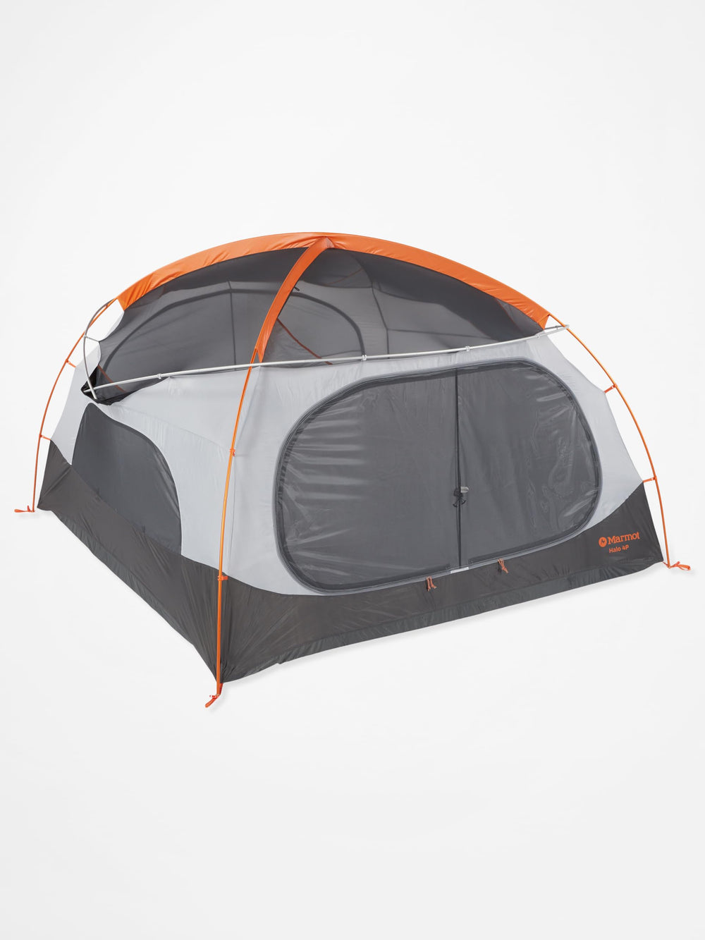 MARMOT Halo 4P canopy panels open for quick interior access