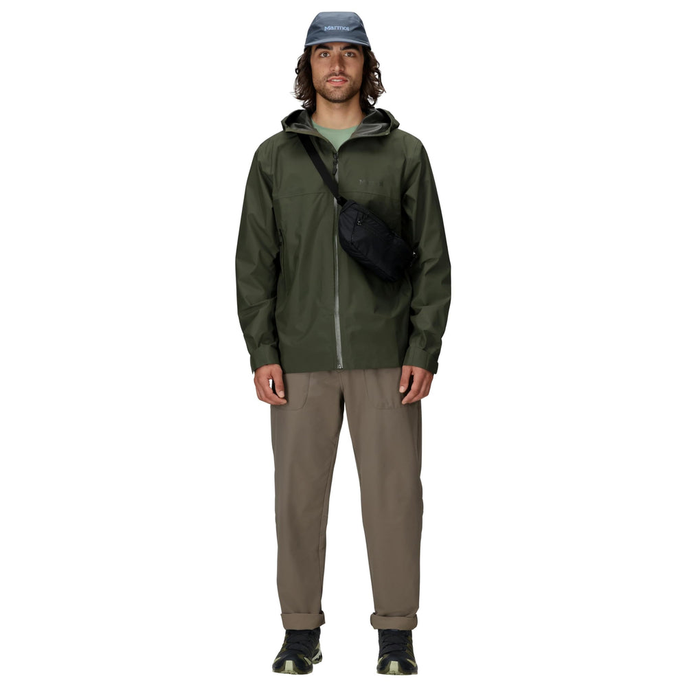Marmot Minimalist Pertex Jacket Nori back view with pack-friendly design