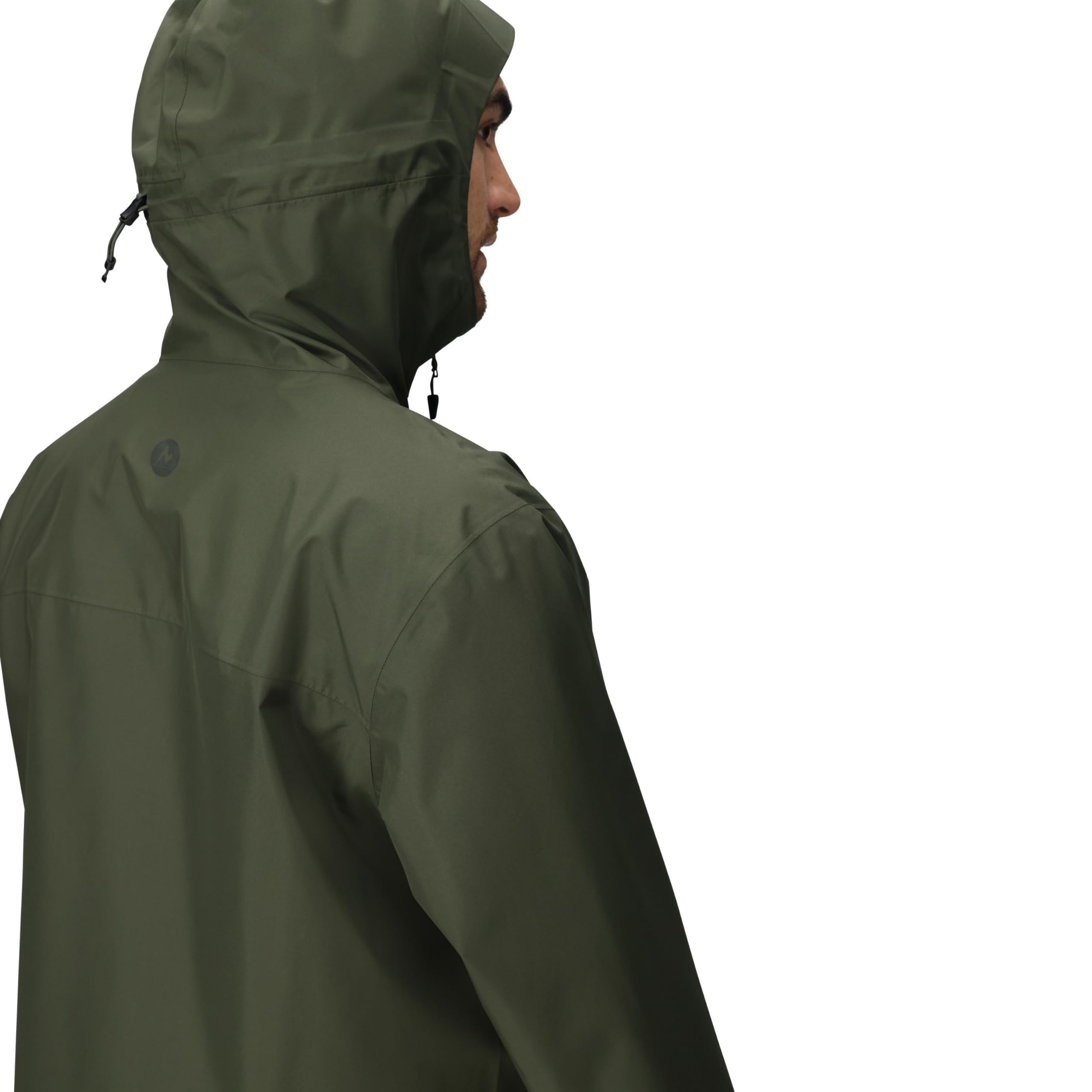 Marmot Minimalist Pertex Jacket Nori zipper close-up for easy front closure in drizzle