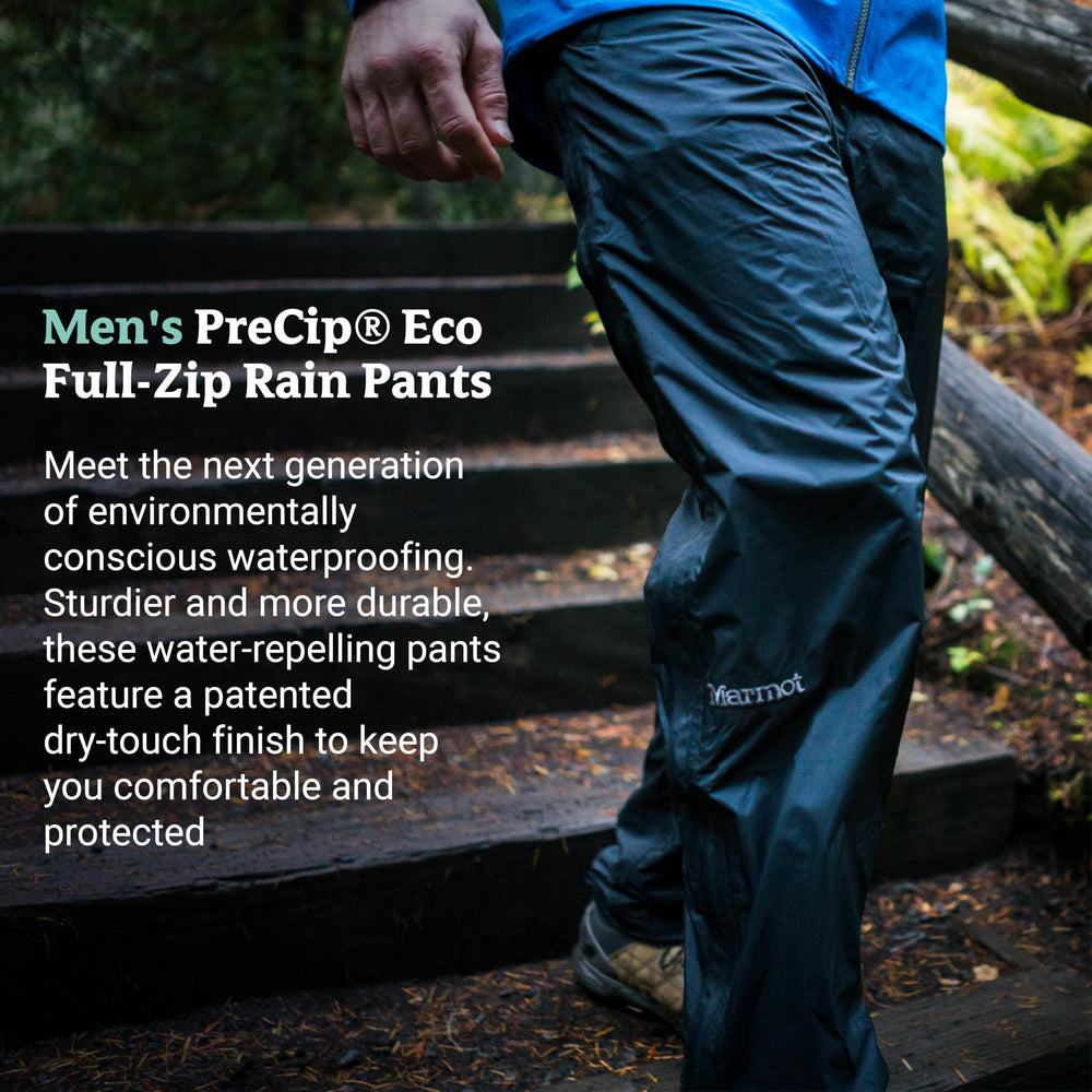 MARMOT PreCip Eco ankle zipper detail for easy on/off over footwear