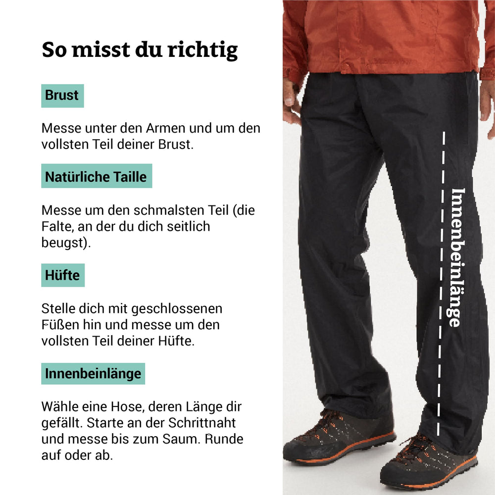 Marmot PreCip Eco pants include internal gaiters to seal out snow.