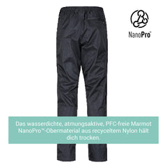Marmot PreCip Eco pants side-zip entry enables quick gear up.