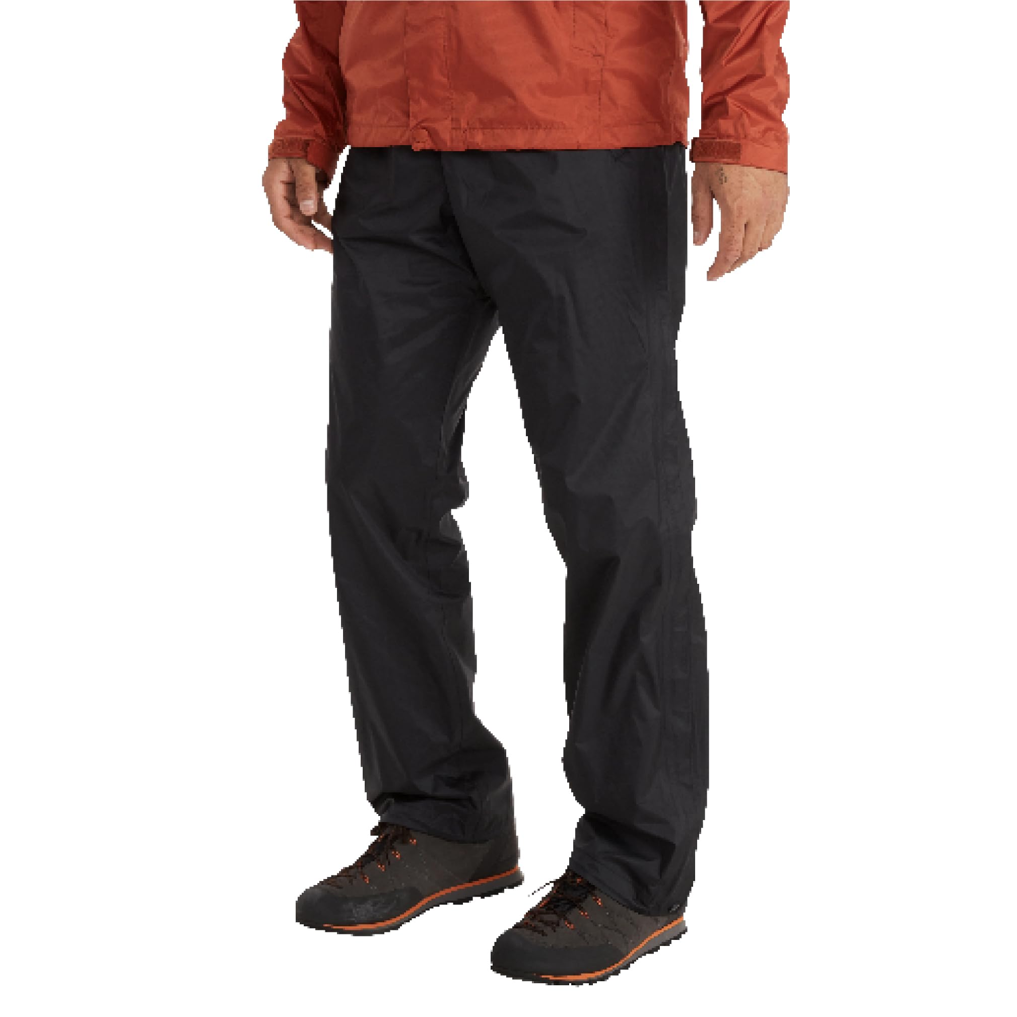 Marmot PreCip Eco pants with waterproof-breathable fabric, ideal for wet trail days.