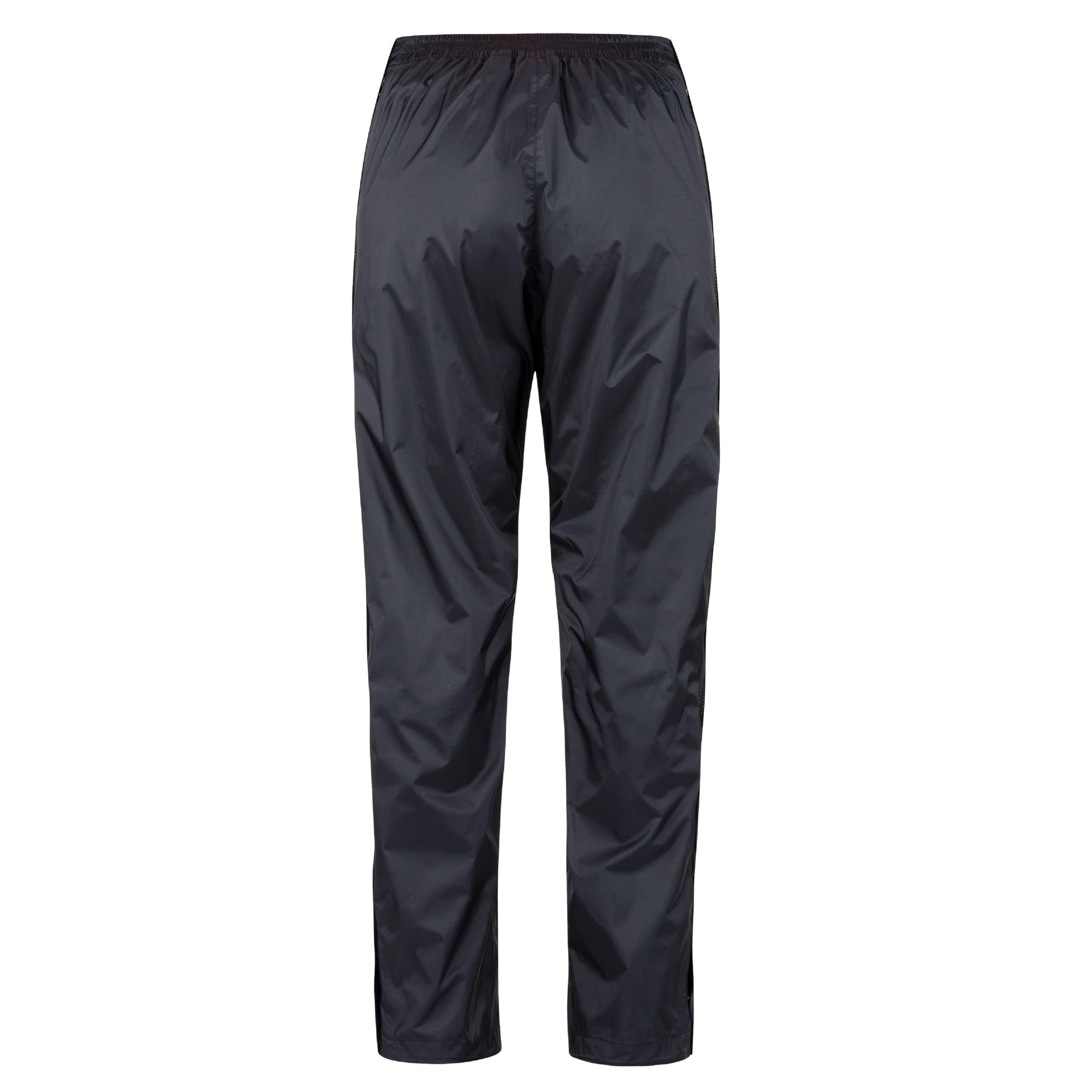 MARMOT PreCip Eco pants full-length side zips over boots.
