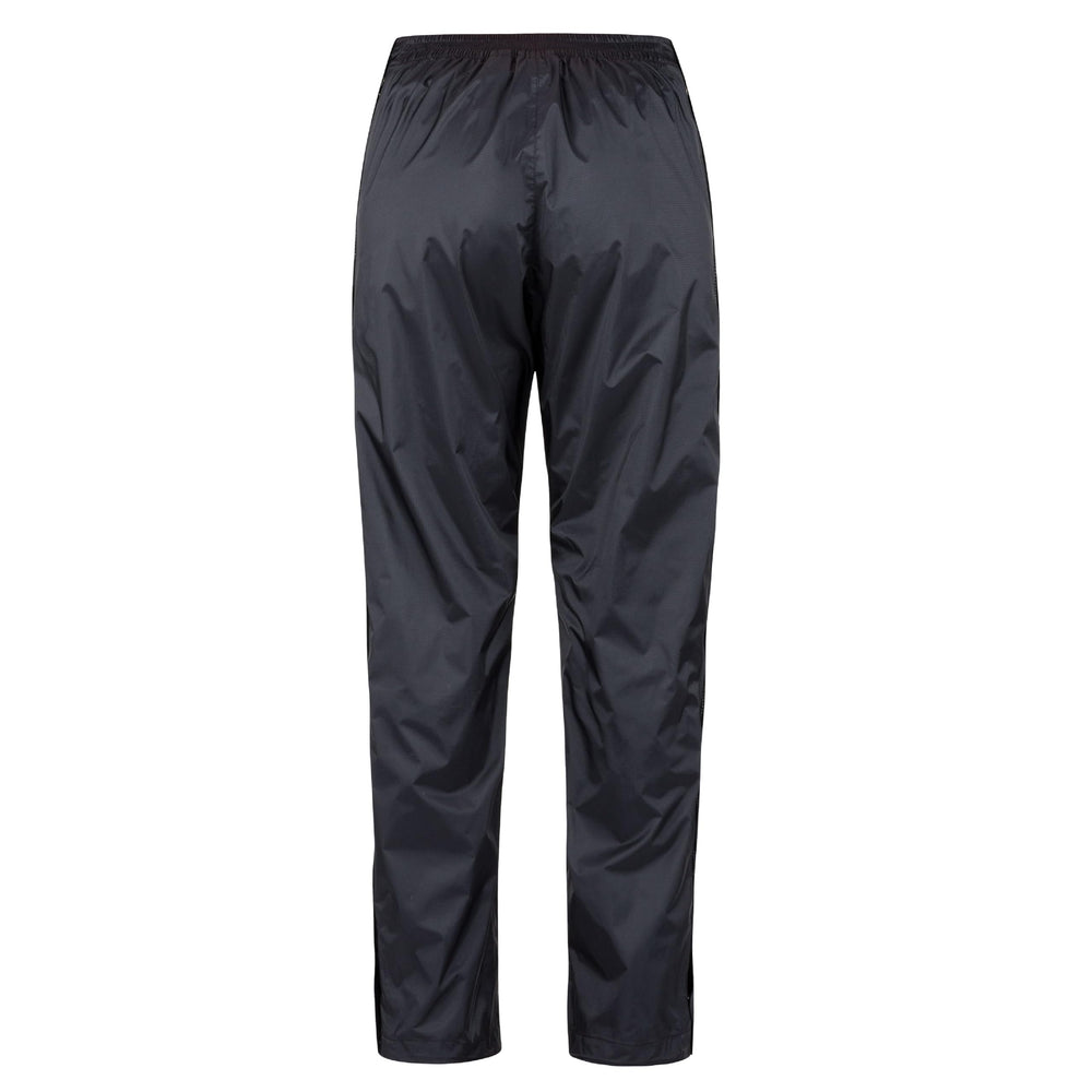 MARMOT PreCip Eco pants full-length side zips over boots.