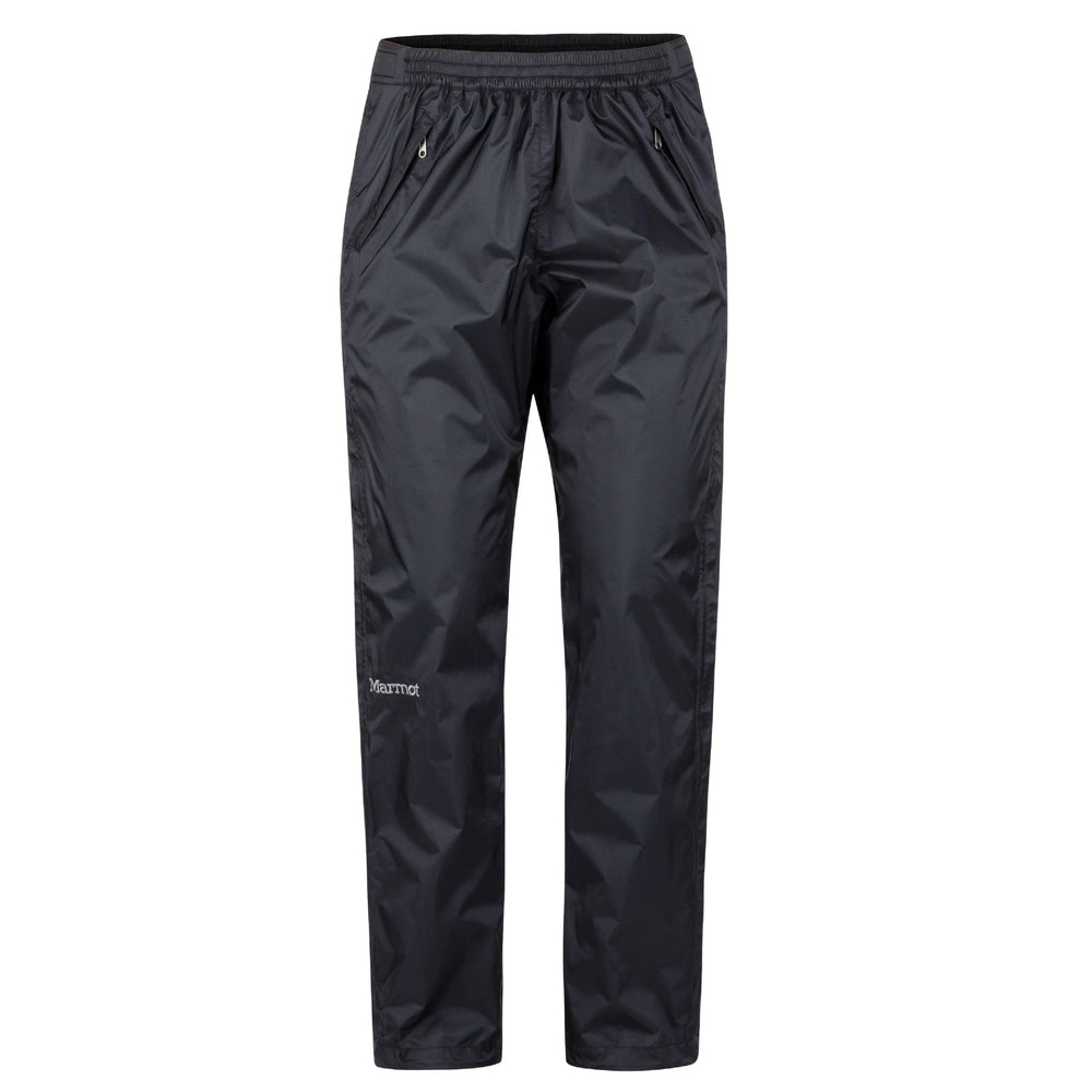MARMOT PreCip Eco pants in action during hiking in rain.