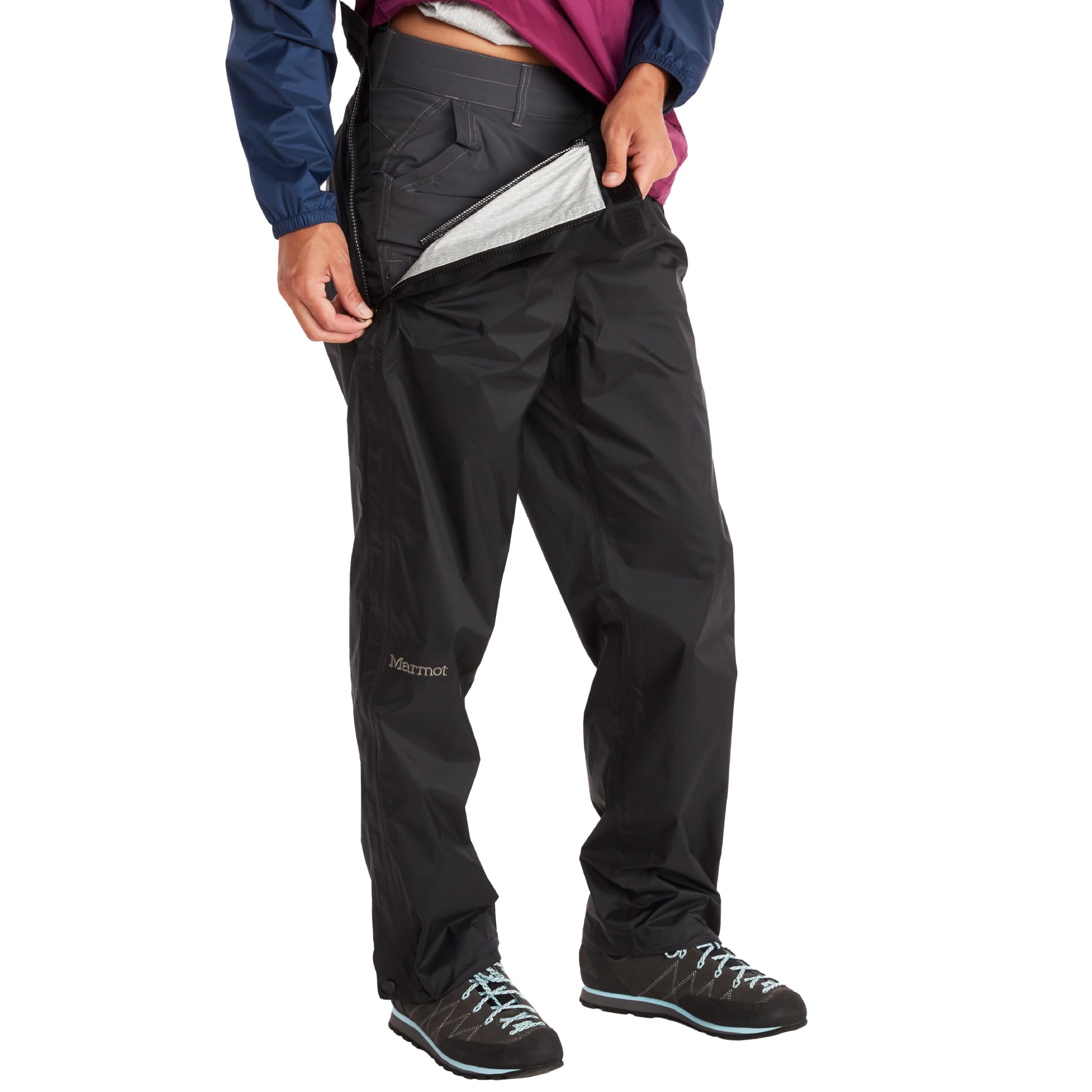 MARMOT PreCip Eco pants waterproof breathable NanoPro membrane in action.