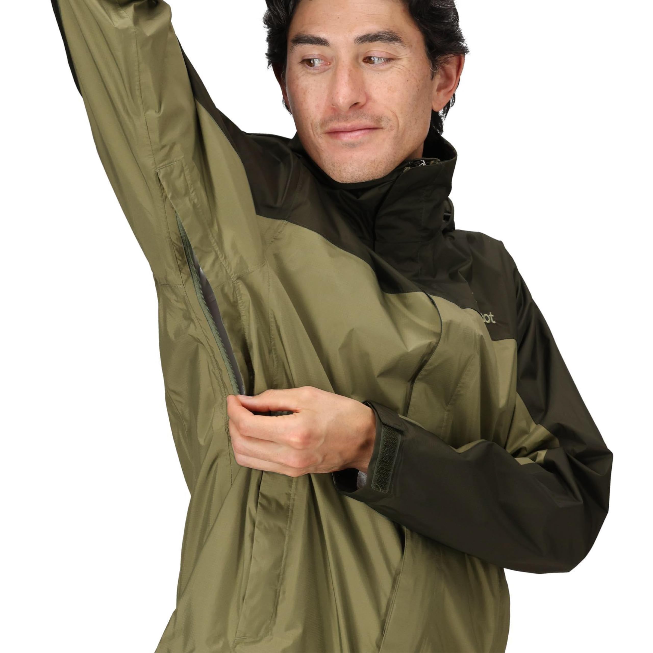 MARMOT PreCip Eco rain jacket adjustable hem blocks drafts.