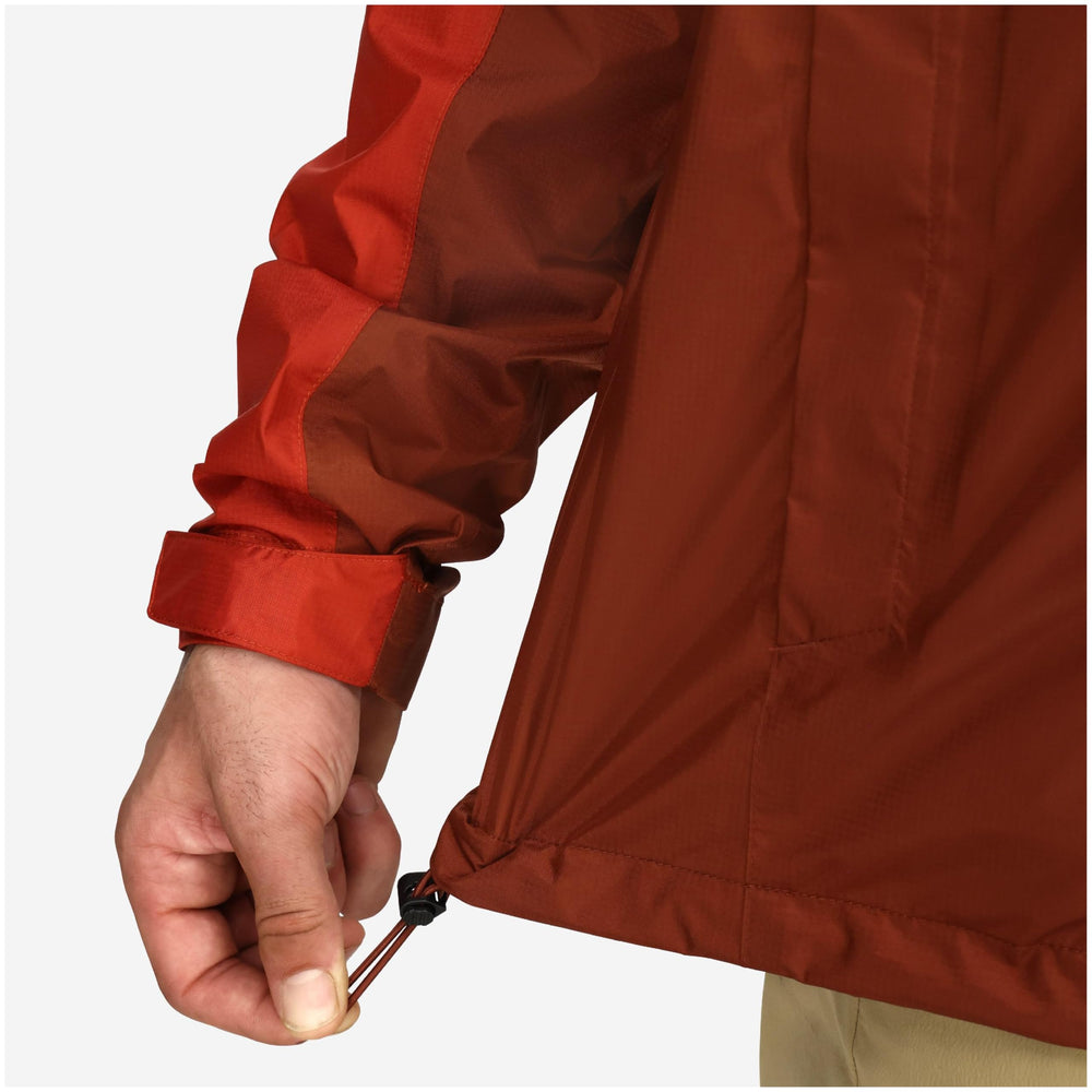 MARMOT Jacket folds into its own pocket for compact travel storage.
