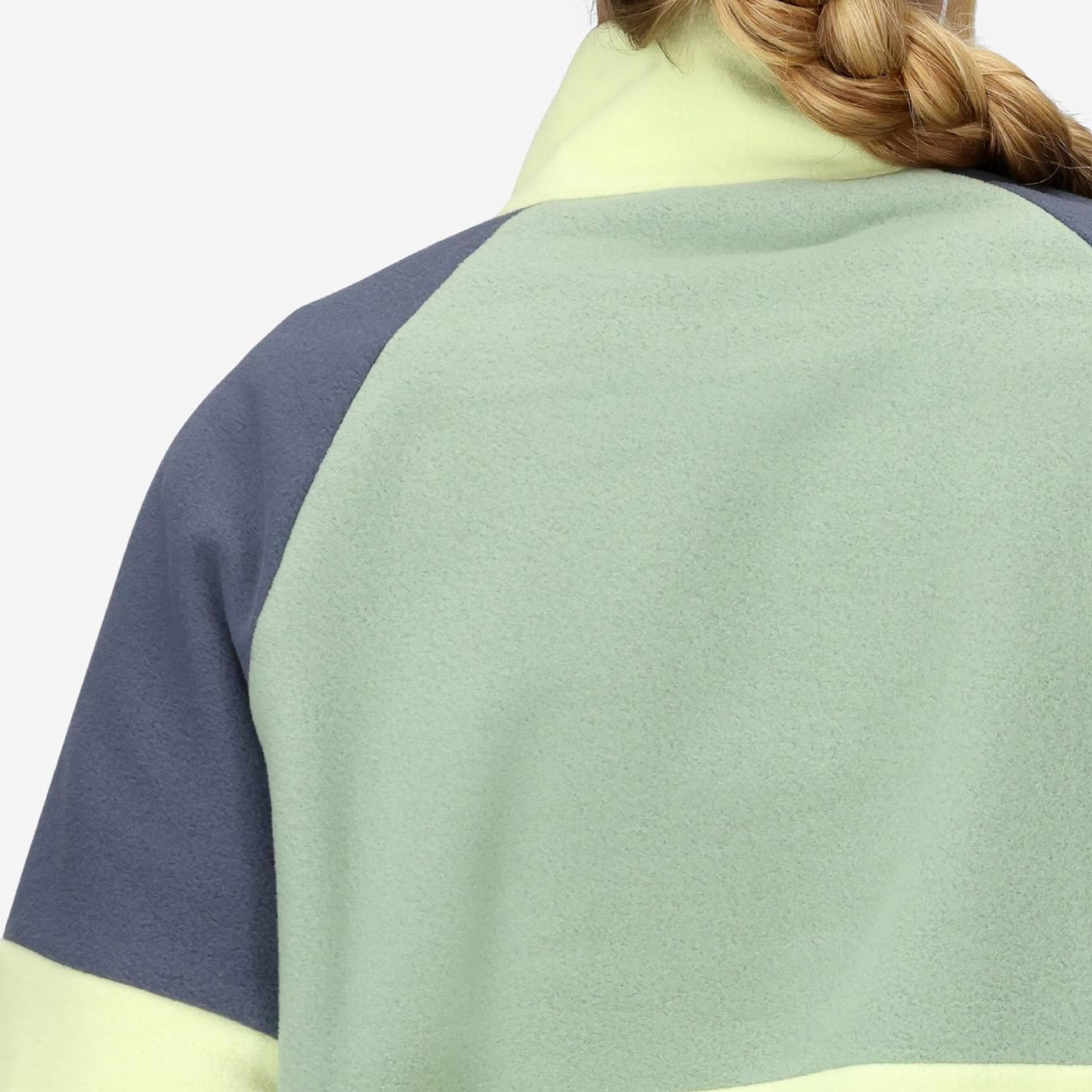 MARMOT Retro Rocklin fleece texture closeup highlights soft recycled fabric.