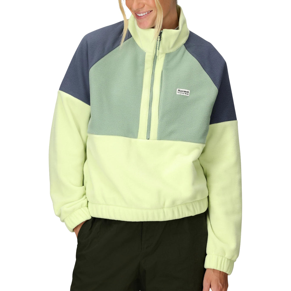 MARMOT Retro Rocklin half-zip front view fleece with lightweight warmth for cool days.