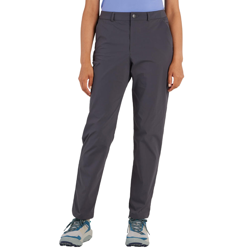 MARMOT Women's Arch Rock Pant in Dark Steel front view shows durable trail-ready fabric.