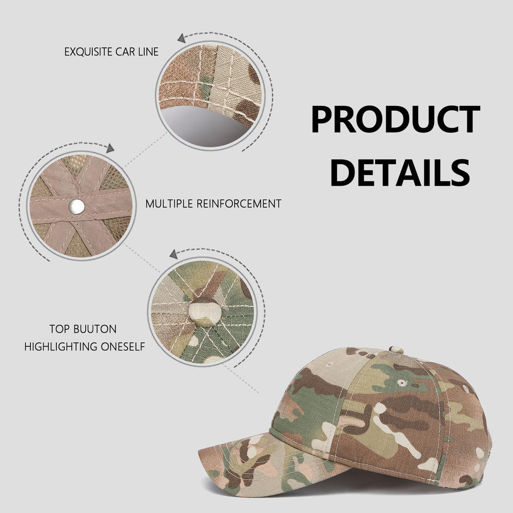 Close-up of light camouflage fabric pattern on Marrhorvk cap
