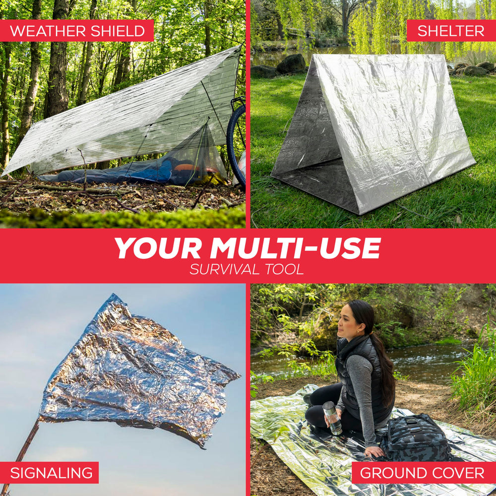Mart Cobra emergency blanket tear-resistant Mylar stands up to reuse.