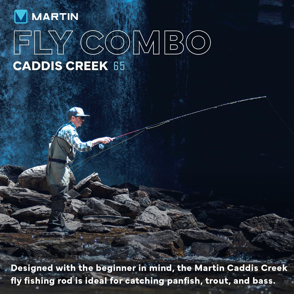 Fiberglass rod blank with cork handle for Martin Caddis Creek combo