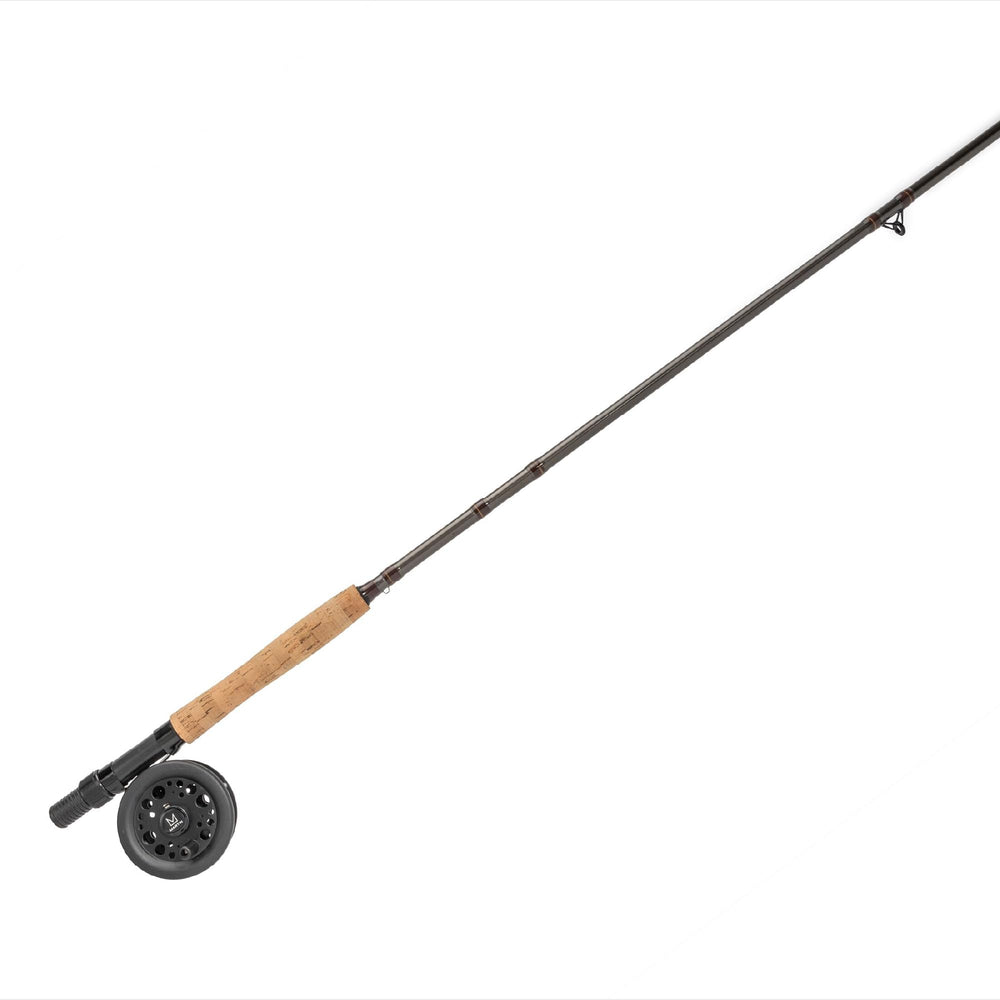 Martin Caddis Creek fly rod and reel combo, 5/6-weight, 9-foot, brown, 2-piece fiberglass
