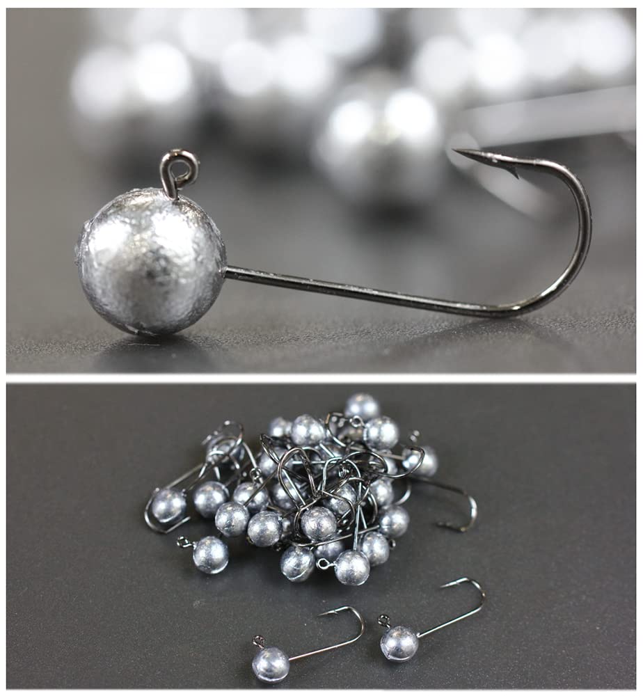 Marushin Dragon Jig Head 1.5g angled shot highlights compact design and balance.