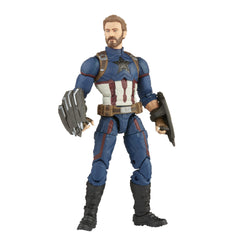 Marvel Hasbro Captain America 15cm figure front view showcasing premium sculpt and poseability