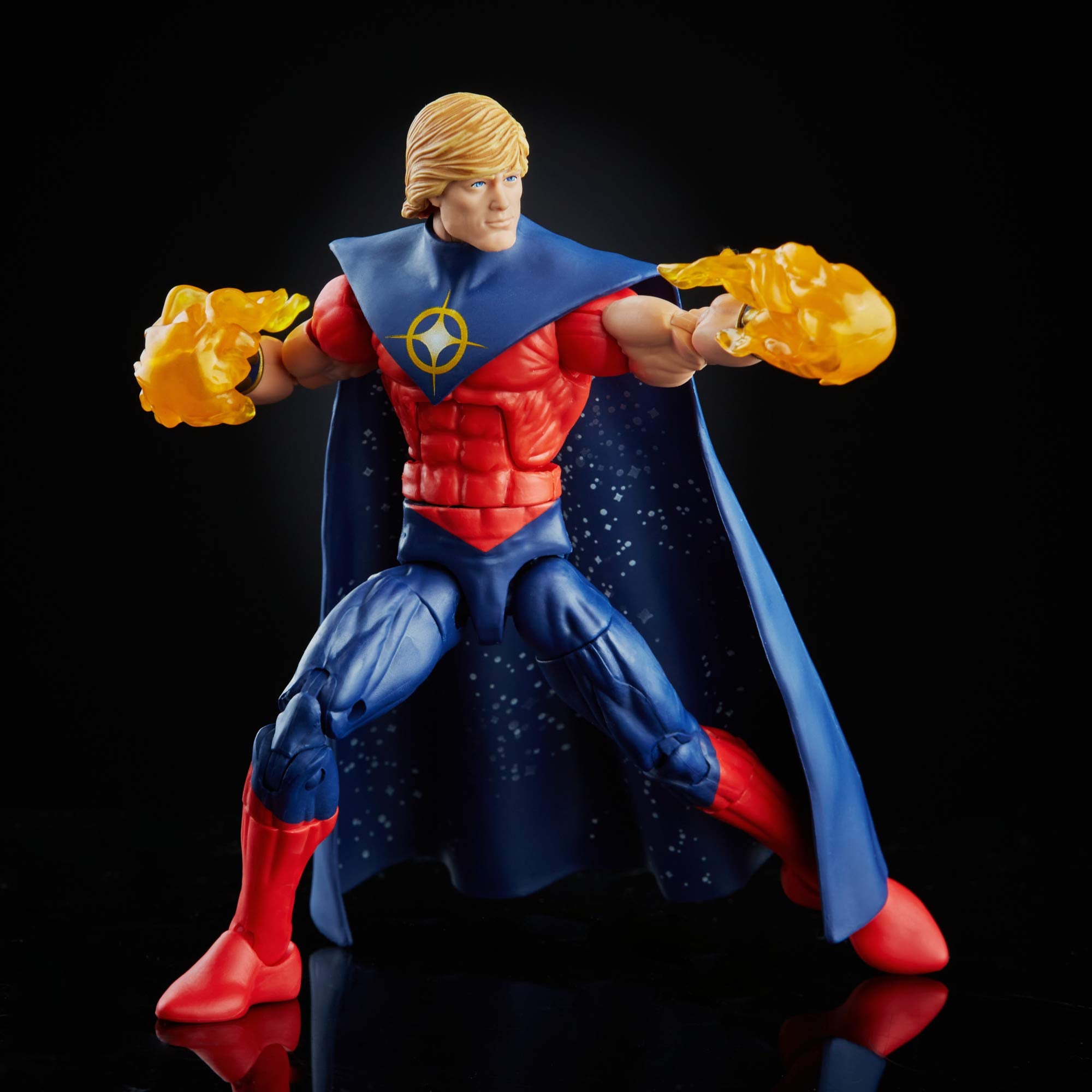 Marvel Hasbro Quasar stand in display pose for stable posing.