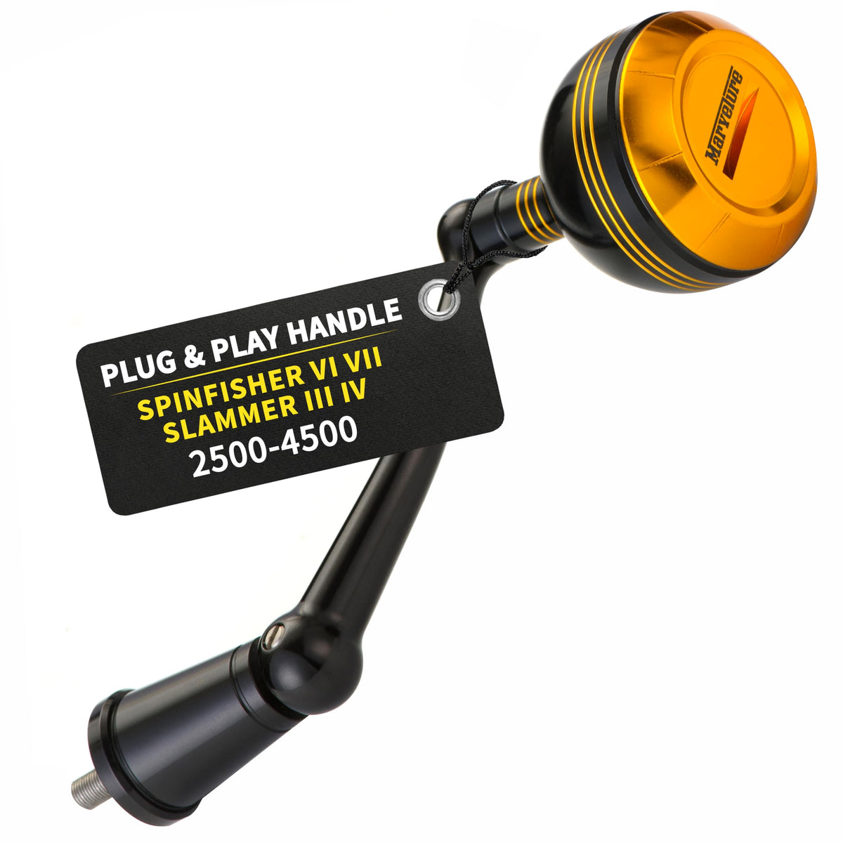 MARVELURE foldable power handle installed on Penn Spinfisher VI for quick, smooth reeling