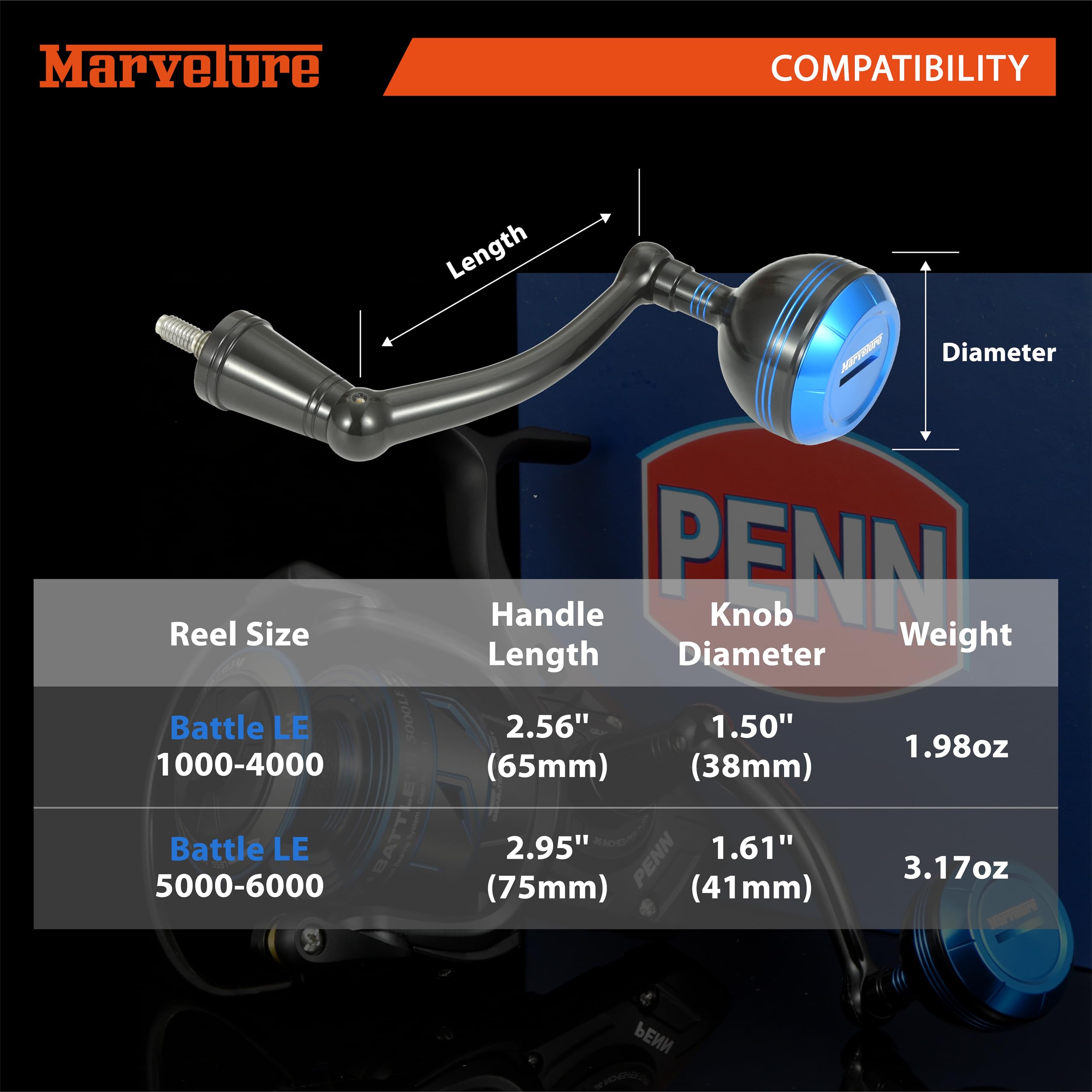 Compatibility with Battle II III IV 1000-10000 spinning reels