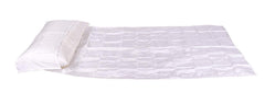 Marycrafts mulberry silk liner laid flat, showcasing breathable comfort for travel.