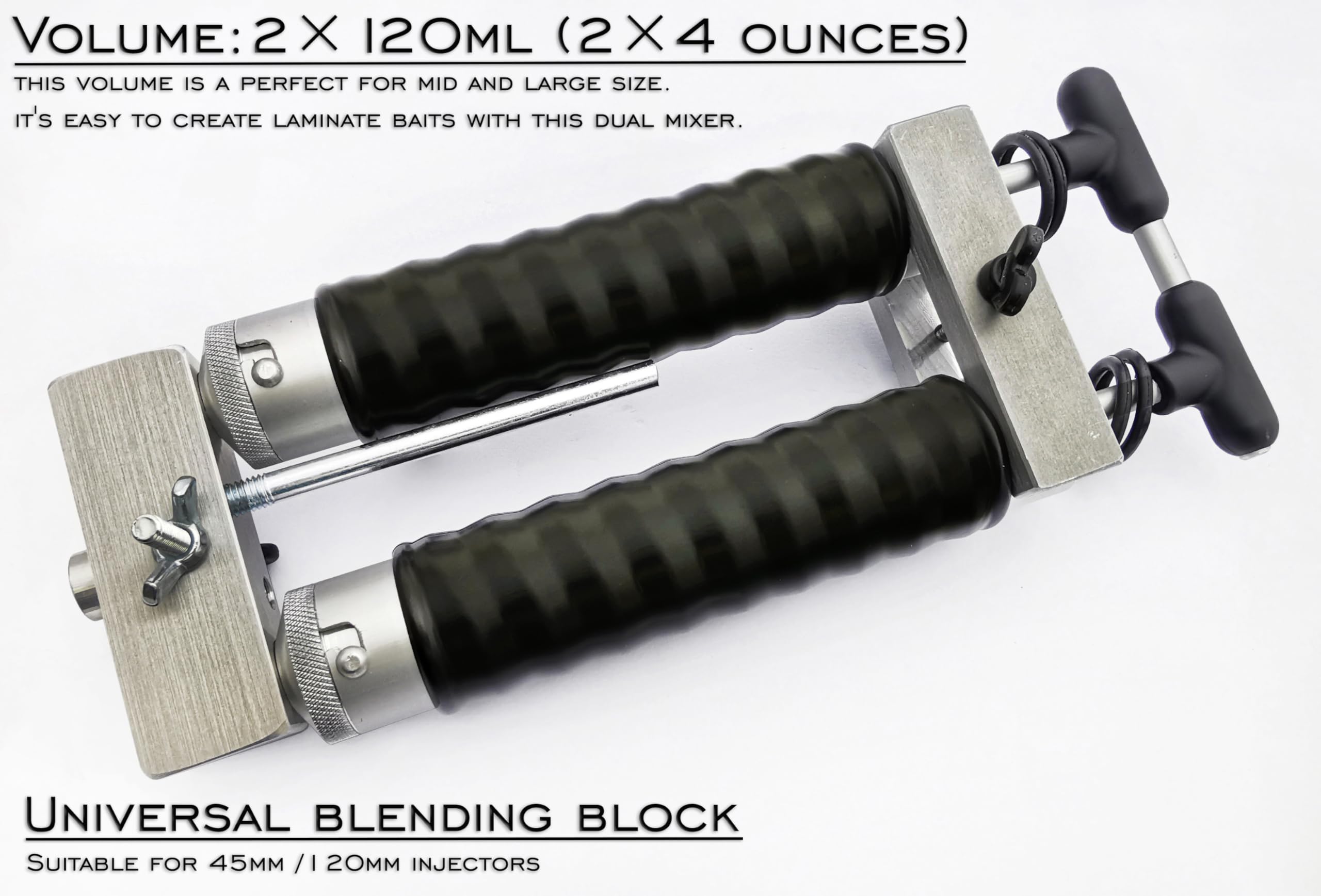 Maryllsmolds aluminum twin color injector with eco leather case for organized storage