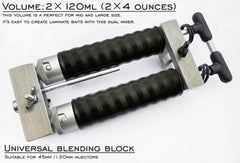 Maryllsmolds aluminum twin color injector with eco leather case for organized storage