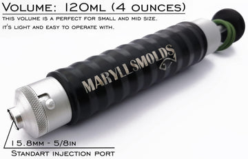 Maryllsmolds Luresol Medium bottle enhances finish and flow for lures.