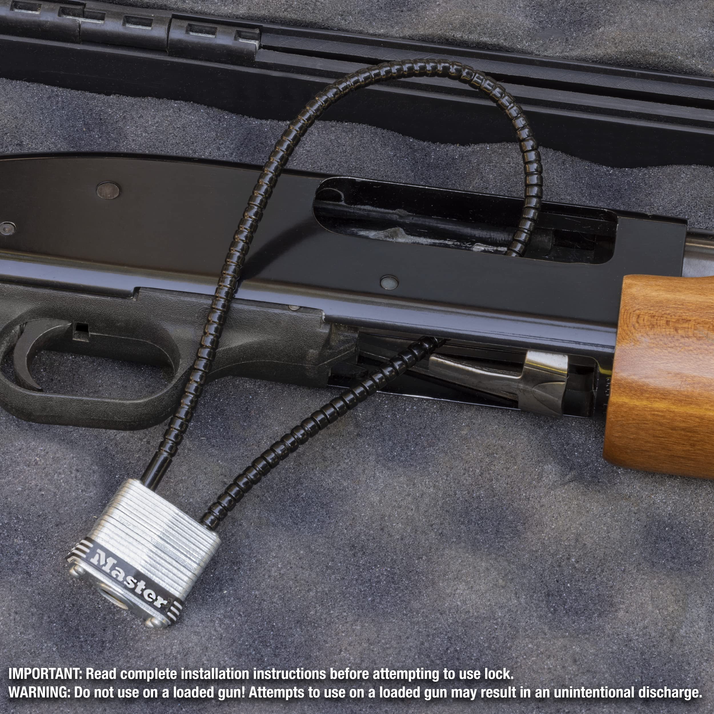 Two keys included with Master Lock 107DSPT gun lock