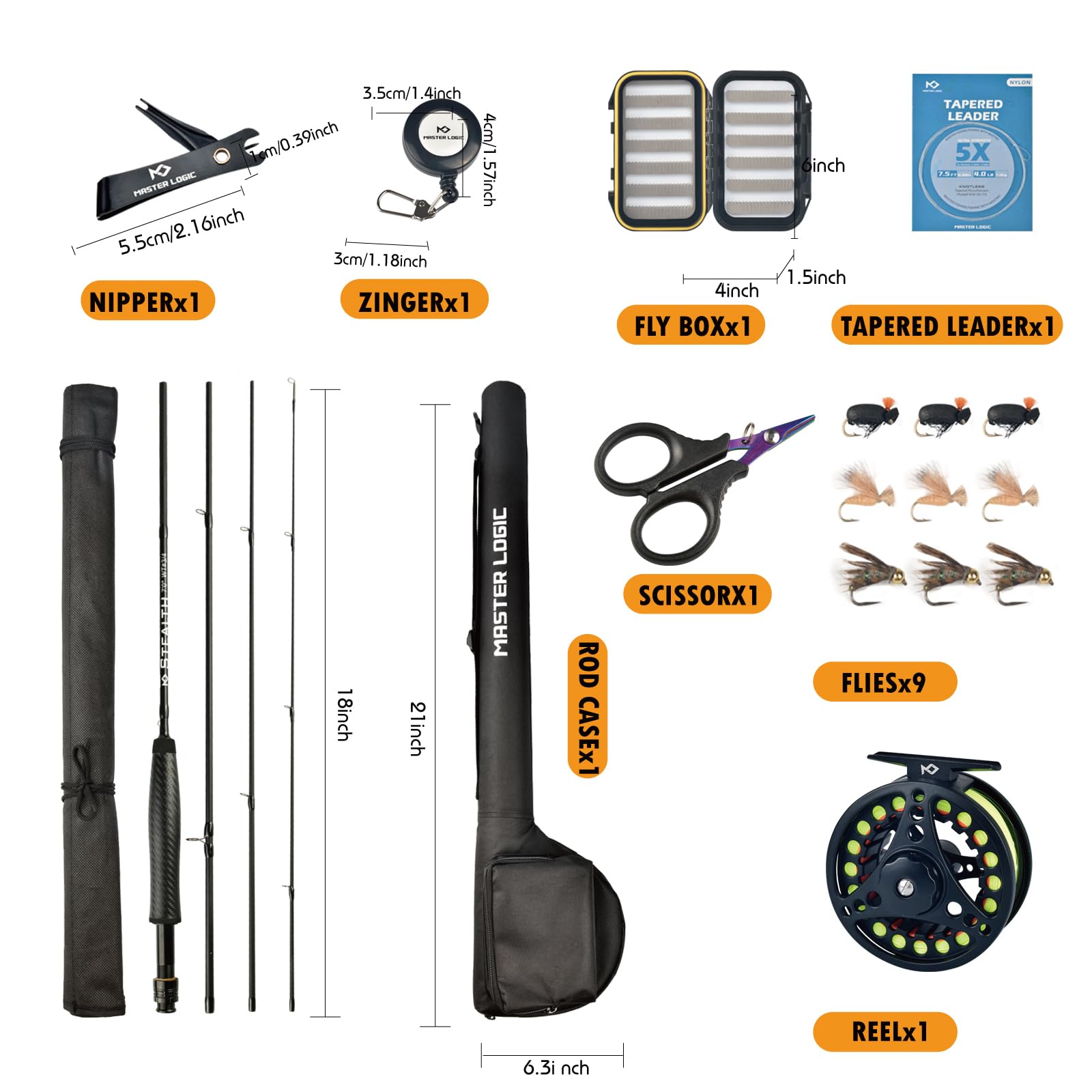 Aluminum fly reel with line included in kit