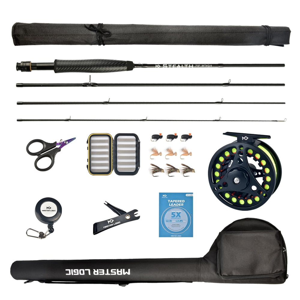 MASTER LOGIC Stealth Fly Rod Combo - rod and case