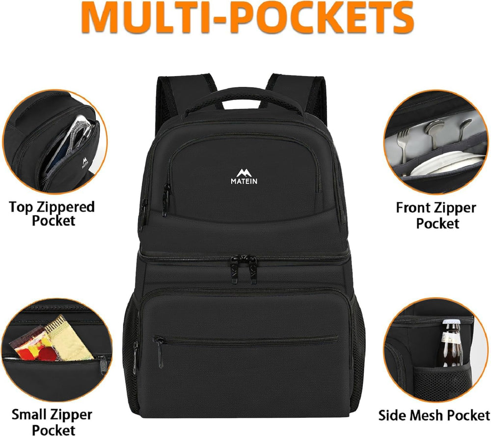 MATEIN backpack cooler bottle opener strap offers quick beverage access during outings.