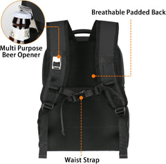 MATEIN backpack cooler side pockets hold bottles or small gear for travel.