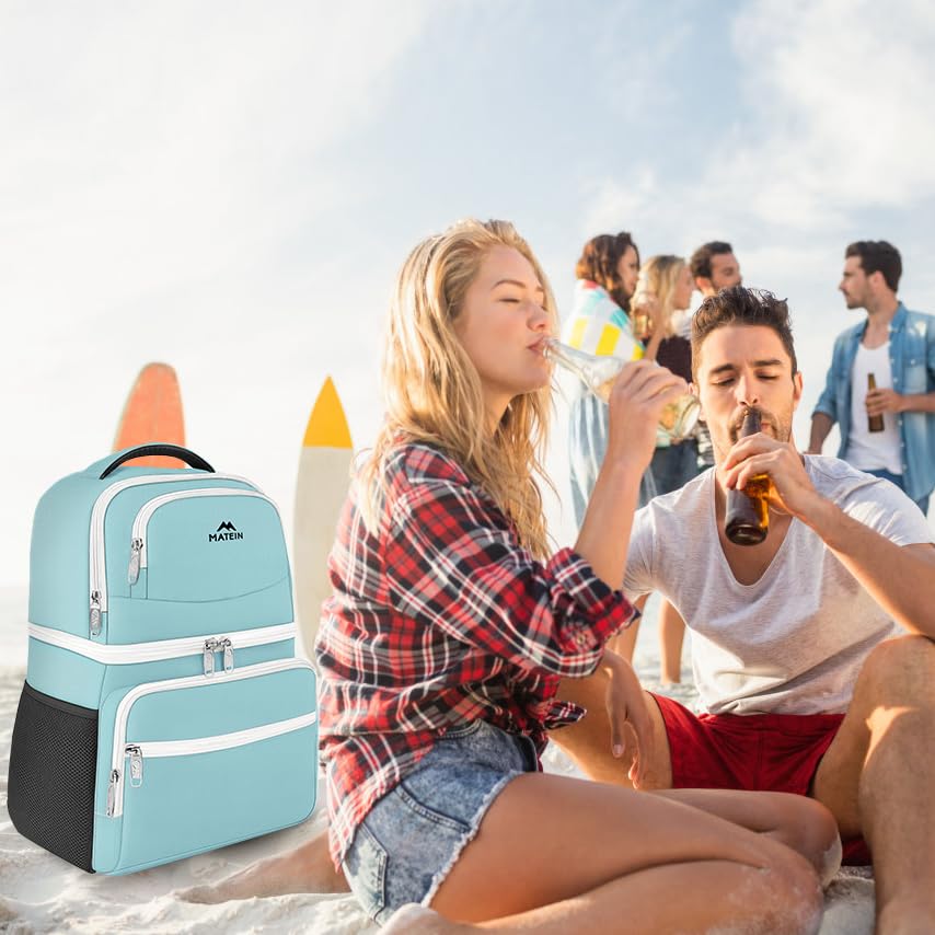 MATEIN Backpack Cooler waterproof fabric resists wear during beach and travel