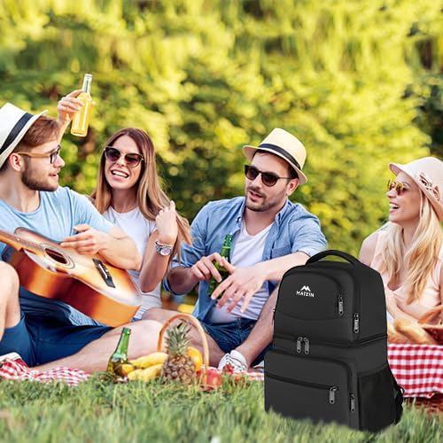 MATEIN backpack cooler waterproof fabric resists rain and wear during adventures.