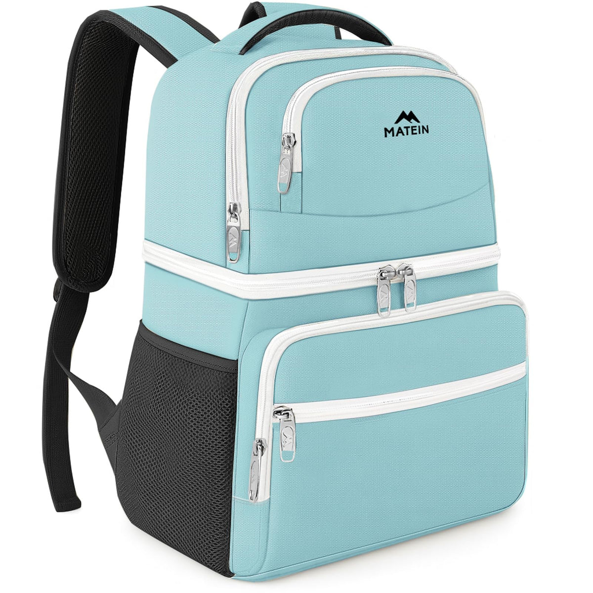 MATEIN Backpack Cooler Women Cyan keeps drinks cold on the go, ideal for travel