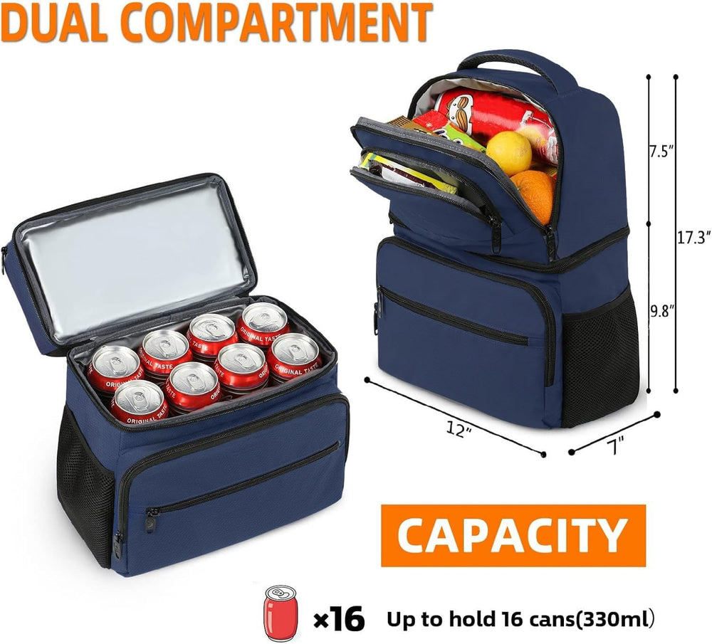 MATEIN cooler backpack blue insulated interior emphasizes thick foam cooling