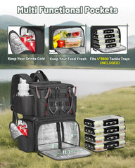 180 degree access design of MATEIN tackle box backpack