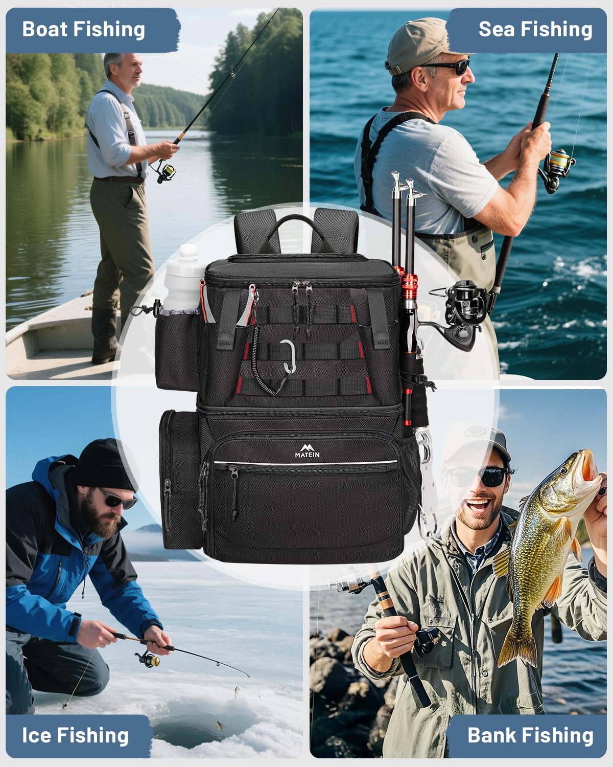 Hidden anti-theft pocket and soft lined glasses pocket on MATEIN backpack