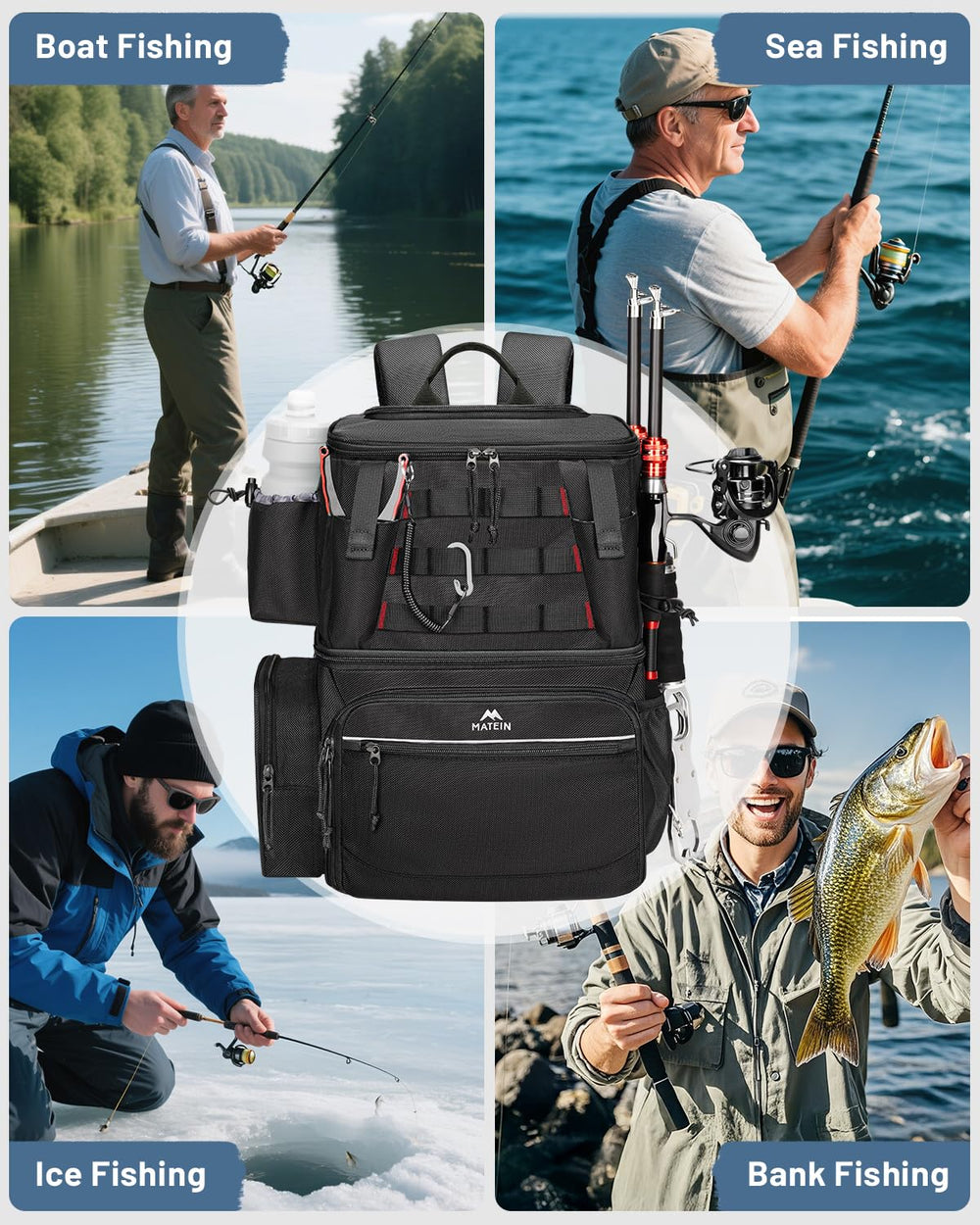Hidden anti-theft pocket and soft lined glasses pocket on MATEIN backpack