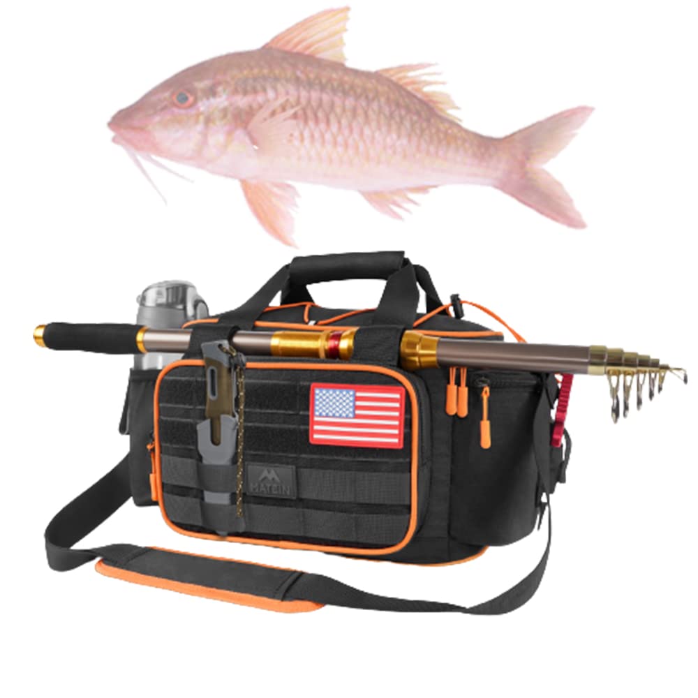 MATEIN Tackle Bag with Cooler compartment and insulated lining