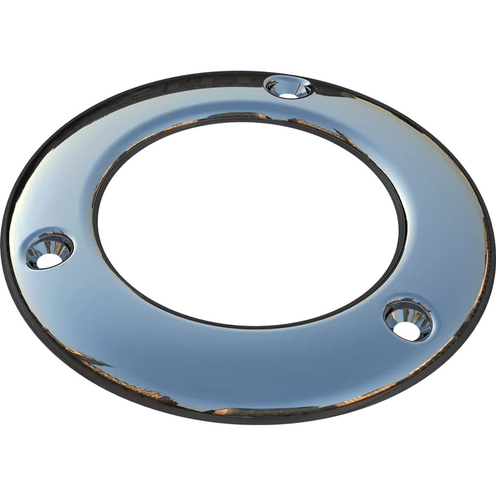 Mate Series stainless steel cap for round rod holders; adds durability and a polished finish to boats.