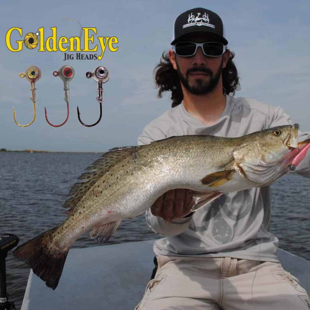 Jig head rigged with soft plastic lure for inshore fishing